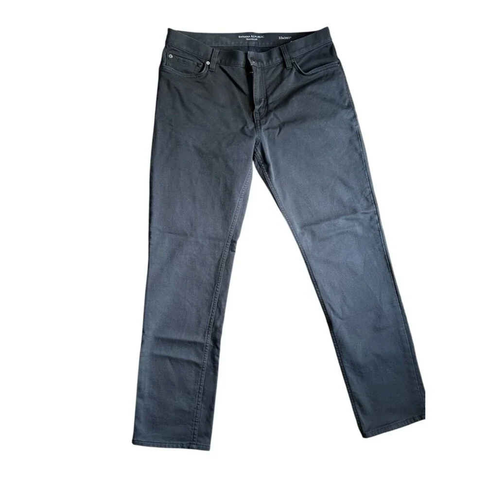 Banana Republic Men's Traveler Slim Fit Charcoal Gray Jeans 33x30
